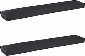 vidaXL Raklap párna készlet 2 pcs Fekete 200 x 40 x 8 cm Oxford Anyag