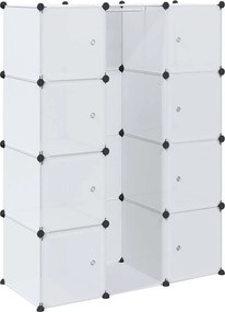 vidaXL fehér moduláris szekrény 9 rekesszel 109x36,5x143 cm