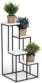 HowHomely KASKADA virágtartó állvány 70x34 cm fekete/fehér HH-BL-13-BMW-MDF