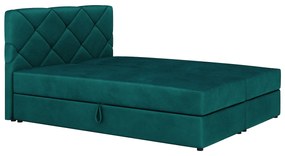 Franciaágy Boxspring 180x200 cm Karum Comfort (sötétzöld) (ágyráccsal és matraccal). 1056043
