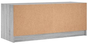 szürke sonoma színű TV-szekrény üvegajtókkal 102 x 37 x 42 cm