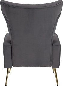 Relaxfotel, szürke Velvet szövet, BARET