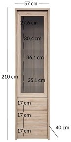 Vitrin Noella 1W3S (szonoma tölgy). 1053123