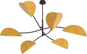Emibig modern mennyezeti lámpa lotus fekete narancs emi1460/6