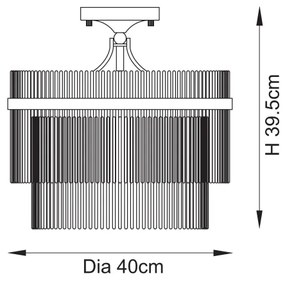 Endon 112575 - Felületre szerelhető csillár  MARIETTA 3xE14/7W/230V réz/átlátszó