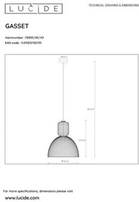 Lucide 78395/01/43 - Csillár zsinóron GASSET 1xE27/60W/230V barna