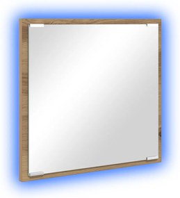 LED Fürdőszobai Tükör Művész Tölgy 40x8.5x37 cm Műgyanta fa