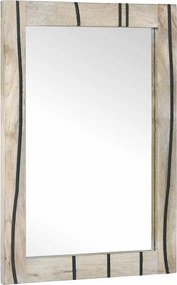 vidaXL Fürdőszobai tükör tükörrel Barna 70 x 50 x 2,5 cm