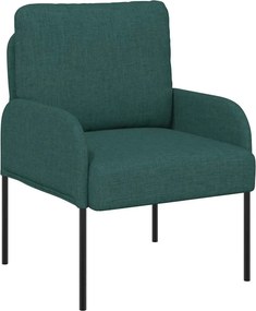 vidaXL Kanapék párnával 55cm Sötétzöld Furnér