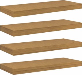 vidaXL Falpolc Falra szerelhető 4 pcs Bézs 50 x 23 x 4 cm Faanyag