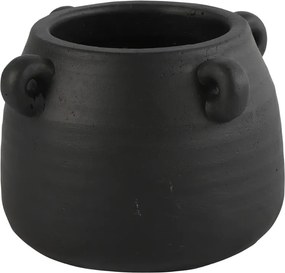 CELTIC fekete cement virágcserép Méret: S