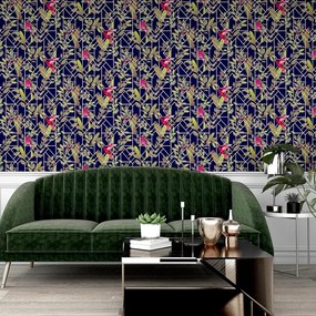 Arthouse Signature 1 Deco Tropical sötétkék fa mintás papír tapéta – 908003