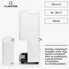 Klarstein DryFy Pro Connect Smart, Párátlanító, WiFi, Kompresszor, 30l/d, 25-30 m², Fehér