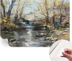 Öntapadós Dekoratív Fotótapéta Hálószobába Erdei patak 104x70 cm