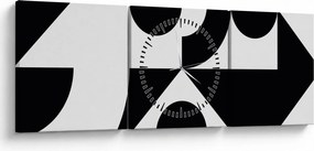 Kép - Geometriai absztrakció N⁰1 (órával) (90x30 cm)