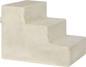 Lépcső kutyáknak és macskáknak 3 lépcsőfok puha bézs