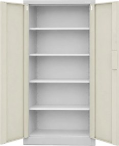 Irodai fém szekrény számzáras szürke / sonoma tölgy: Eco Design DANIEL, 900 x 1850 x 400 mm