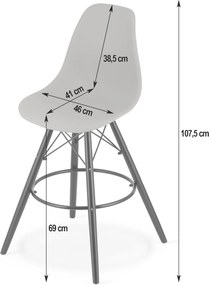 AKCIÓ Fekete bárszék CARBRY LAMAL fekete lábakkal II. osztály