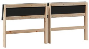 Kárpitozott fejtámla Sötétszürke 180 cm Tömör fenyőfa