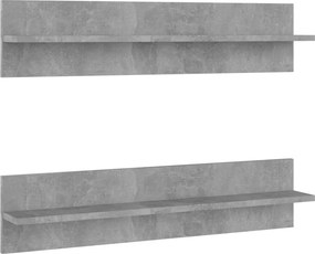 vidaXL 2 db betonszürke forgácslap fali polc 80 x 11,5 x 18 cm