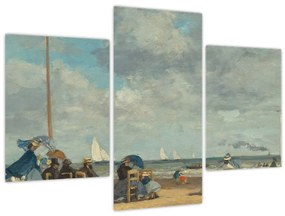 Kép - Eugène Boudin, Beach  at Trouville, reprodukciók (90x60 cm)