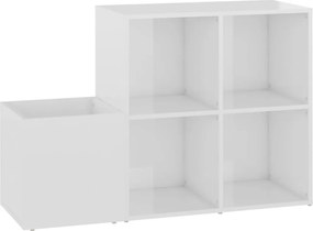 vidaXL magasfényű fehér előszobai cipősszekrény 105 x 35,5 x 70 cm