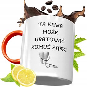 Narancssárga Bögre Fogorvosnak Ajándék fényképes nyomattal