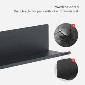 Fali polc JOANNE 400 mm, antracit