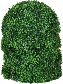 HOMCOM 2 db Nagy Műanyag Mogyorófa Gömb Ø40 cm, UV-álló Műnövény Cserépben, Realisztikus Dekoráció a Nappaliba, Hálószobába, Irodába, Kertbe, Ajándék
