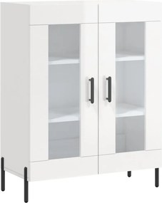 vidaXL magasfényű fehér szerelt fa tálalószekrény 69,5 x 34 x 90 cm