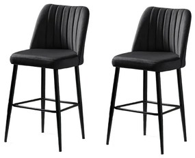 Vento Black and Black bárszék szett, 2 db, 2 db