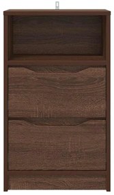 vidaXL Éjjeli asztal fiókkal Barna Tölgy 40 x 30 x 467 cm Faanyag