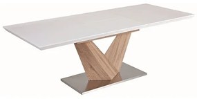 Étkezőasztal Alaras I 160 × 90 cm, krém / sonoma tölgy