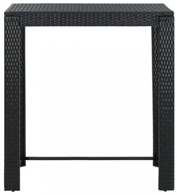 fekete polyrattan kerti bárasztal 100 x 60,5 x 110,5 cm