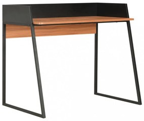Fekete és barna íróasztal 90 x 60 x 88 cm