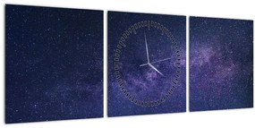 Galaxis kép (órával) (90x30 cm)