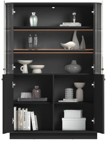 Vesper vitrin - fekete / arany fogantyúk