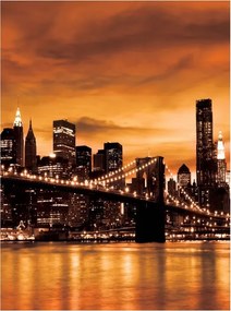 Fotótapéta Brooklyn híd éjszaka New York vinil 184x254 +ragasztó