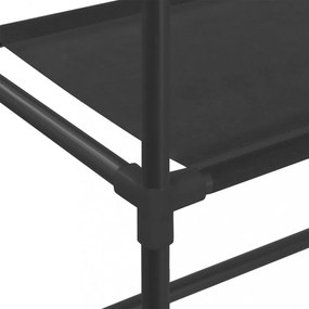 2 szintes fekete vas mosógép feletti tárolóállvány 69x28x143 cm