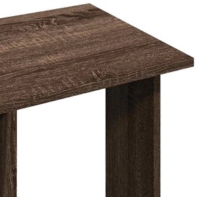 barna tölgy szerelt fa ruhásszekrény kerékkel 102 x 38 x 110 cm