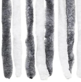 szürke és fehér zsenília rovarfüggöny 100 x 220 cm