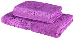 EMI lila bambusz törölköző és fürdőlepedő szett 2 db