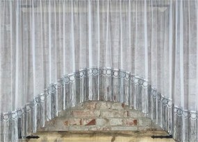 Függöny 400x130,íves,market, gip.fehér-szürke 30cm