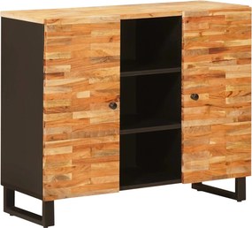 vidaXL Oldalsó szekrény fiókkal Barna 90 x 33 x 75 cm Tömör Mangófát
