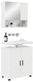 Fürdőszoba bútor szett 2 pcs Magasfényű fehér 61 x 35 x 64 cm