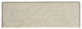 15 db ezüst színű, téglalap alakú szélű lépcsőszőnyeg 65 x 21 x 4 cm