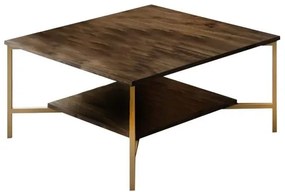 Dohányzóasztal Gold Line - Walnut, Black