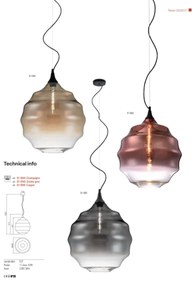 Redo 01-1845 - Csillár zsinóron SLAG 1xE27/42W/230V átm. 40 cm szürke