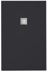 Zenon smart slate 160x80cm öntöttmárvány zuhanytálca NEGRO RAL9005