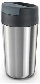 Sötétkék-fényes ezüstszínű utazóbögre 450 ml Sipp – Joseph Joseph